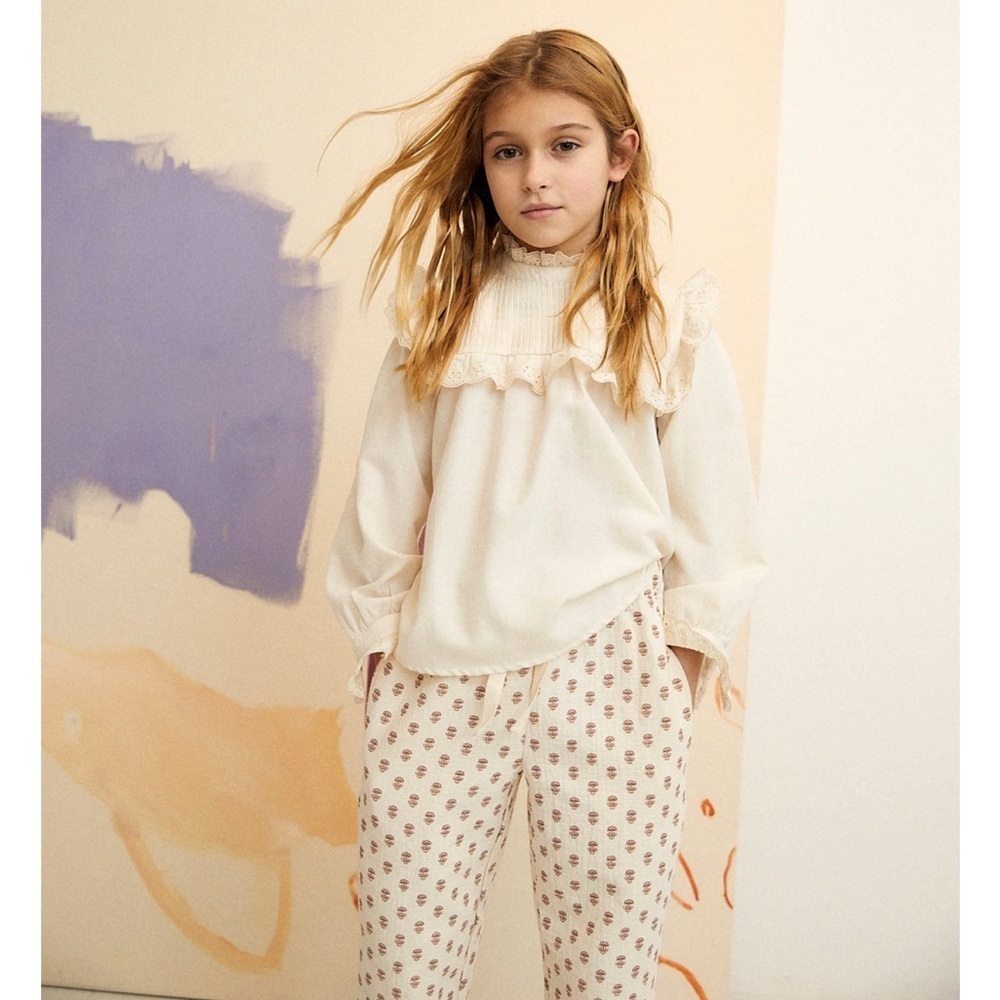Kids Cream  Pants with Red Pattern by The New Society - Picture 2 of 5